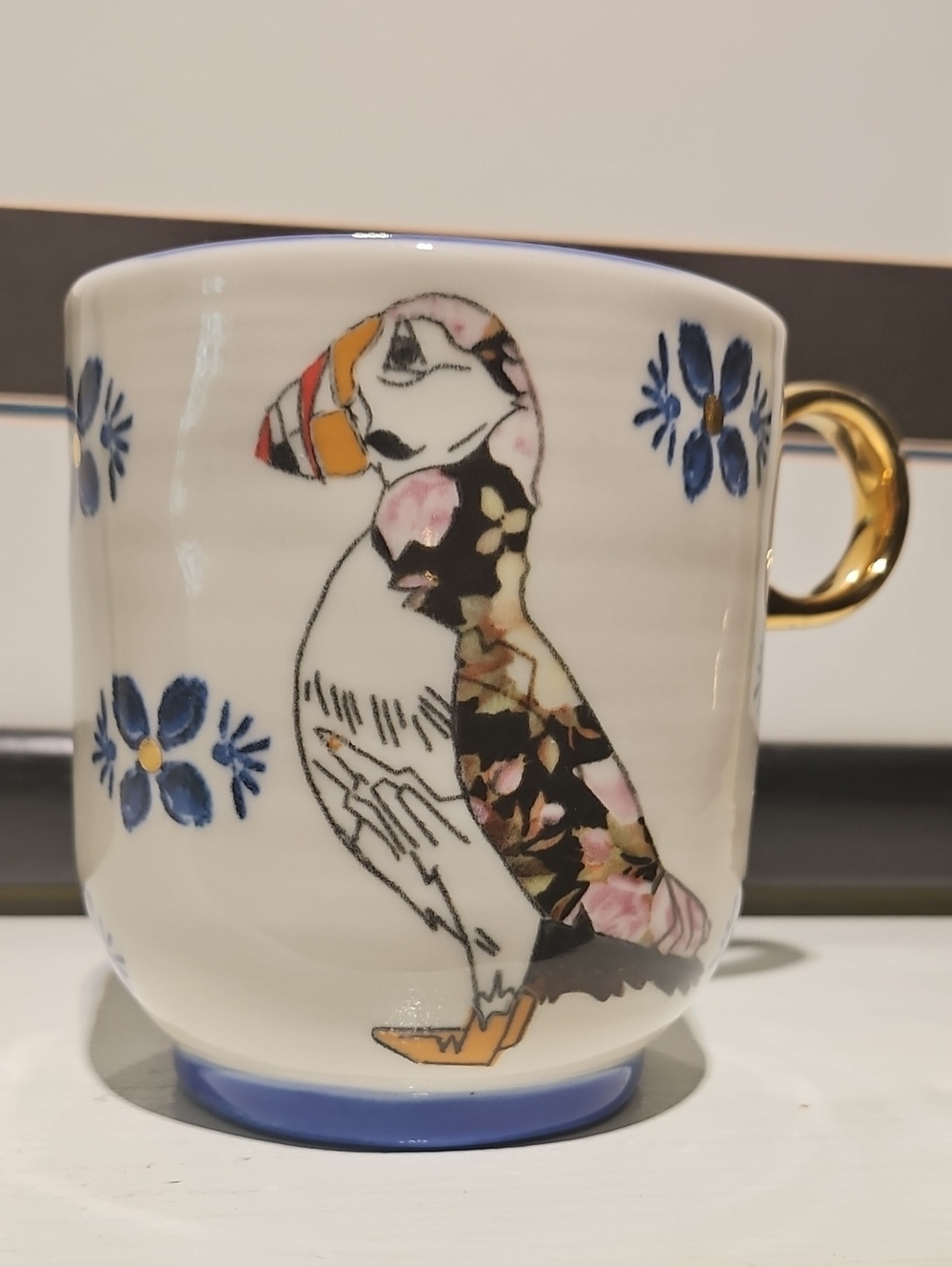 Anthropologie Plumology Puffin Mug - Discontinued